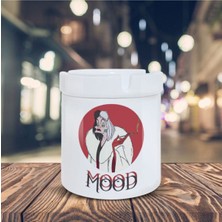 Beyaz Mood Küllük Cruella De Vil Cadı Baskılı Kül Tablası K-154