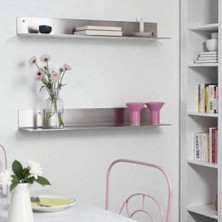 Create Handle 2’li Paslanmaz Çelik Duvar Rafı | 50 cm | Vida ile Monte | Sağlam, Şık ve Uzun Ömürlü