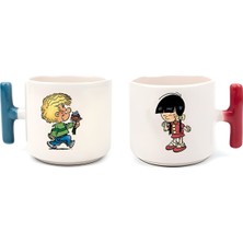 Duble Türk Kahvesi Fincanı & Espresso Chen ve Cedric Sevgililer Gününe Özel T Kulp 200 ml