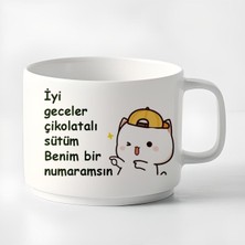 Çay Kahve Espresso Fincanı Mochi Cat Motto Fincan Kupa 180 ml