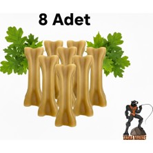 Tasma Market 8 Adet 12,5 cm Doğal Sığır Derisi Köpek Çiğneme ve Diş Kaşıma Kemiği