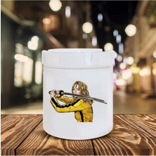 Beyaz Kill Bill Baskılı Seramik Küllük