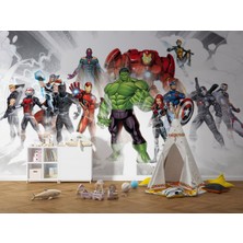 Grown Marvel Süper Kahramanlar Çocuk Odası Duvar Kağıdı