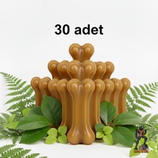 Tasma Market 30 Adet 10CM Doğal Sığır Derisi Köpek Ödül Kemiği