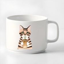 Çay Kahve Espresso Fincanı Fincanı Kedi Tasarım Küçük Kupa