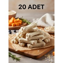 Tasma Market 20 Adet 10 cm Naturel Pres Sığır Derisi Köpek Kemiği – Diş Kaşıma Kemiği