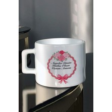 Anneye En Güzel Hediye Seni Çok Seviyorum Anneciğim Baskılı Çay Kahve Fincanı