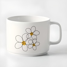 Duble Türk Kahvesi Fincanı & Espresso Fincanı Minimal Çizgisel Kadın Tasarım Küçük Kupa