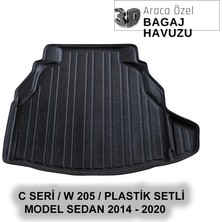 Elorcar Mercedes C Seri / W 205 / Plastik Setli Model Sedan 2014 - 2020 3D Bagaj Havuzu