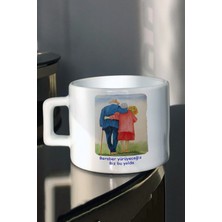 Sevgiliye Hediye Beraber Yürüyeceğiz Biz Bu Yolda Baskılı Çay Kahve Fincanı