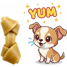 Tasma Market 16 Adet 5 cm Naturel Pres Hakiki Sığır Derisi Köpek Kemiği – Küçük Irk ve Yavru