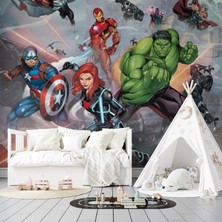 Grown Marvel Süper Kahraman Pozları Duvar Kağıdı
