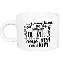 13 Soru Özel Tasarımlı Porselen Lüks Fincan