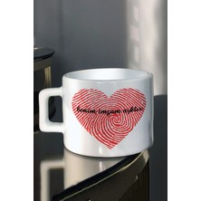 Sevgililer Günü Hediyesi Benim Imzam Aşktır Espresso Çay Fincanı