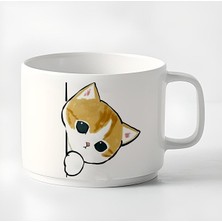 Duble Türk Kahvesi Fincanı Sevimli Yavru Kedi 180 ml