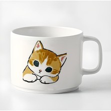 Duble Türk Kahvesi Fincanı & Espresso Sevimli Yavru Kedi 180 ml