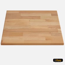 iAhşap Kare Kayın Masif Masa Tablası |masif Kayın Ahşap Ofis ve Yemek Masası Üstü No6