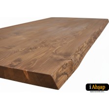 iAhşap Doğal Kenarlı Sedir Kütük Masa Tablası | Masif Ahşap Yemek Masası Üstü No1