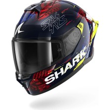 Shark Skwal Cup Speed Vıb Mavi Kırmızı Sarı Kapalı Kask