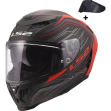 Ls2 Dragon Karbon Subıc Kırmızı Kask