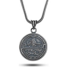 Inure Jewelry Gümüş Arapça Selamün Aleyküm Yazılı Cevşen Kolye