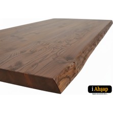 iAhşap Doğal Kenarlı Sedir Kütük Masa Tablası | Masif Ahşap Yemek Masası Üstü No1