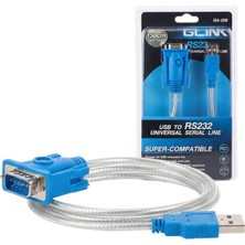 Zibox PowerMaster PM-21764 USB to RS232 1.5 Metre Üniversal Serial Line (Glink GA-009)
