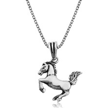 Inure Jewelry ​gümüş Şahlanmış At Kolye