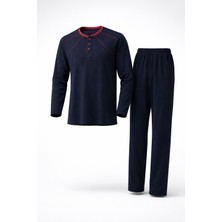 Mutlu City Erkek Interlok Rahat Kalıp Sıfır Yaka Yüksek Kalite Pamuk Pijama Takımı 16670