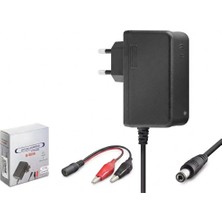 Çerçici Akü Şarj Cihazı 6V 1.2A 7.2W Krokodil Uç Akü Şarj Adaptörü