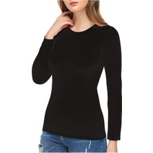 Elit Siyah Uzunkol Basic Kadın Body-Siyah-S