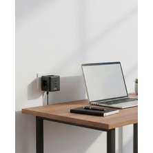 Astraltech Akım Korumalı Küp Priz 3 Priz Girişi ve 3 USB Şarj Özellikli