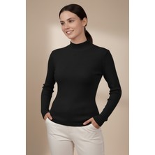 Zuzudan Kadın Siyah Balıkçı Yaka Bluz