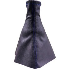 urfakent bilişim ve medya danışmanlık Tüm Araçlara Uyumlu Vites Körüğü Siyah Deri Mavi Dikiş