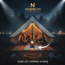 Nobrelto Yanmaz Isı Yalıtım Kumaşı - 70X100 cm Soba Altı Koruyucu Isı Kalkanı