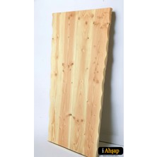 iAhşap Doğal Kenarlı Sedir Kütük Masa Tablası|ofis Masası-Yemek Masası Masif Masa No2