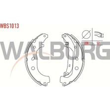 Walburg Fren Pabuc Balata Arka Ford Transıt Connect 1.8 Tdcı Levyelı 228X57 mm 2002-2013/TRANSIT Connect 1.8i 16V 2002-2013