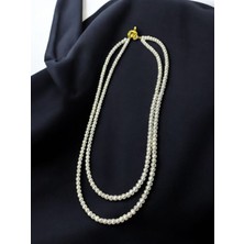 Zodyak Doğal Taş Inci Kolye Yüksek Kalite 50-55 cm Özel Tasarım