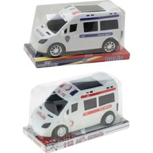 Canes 25 cm Ambulans ve 25 cm Polis Arabası Ikili Set Plastik Arabalar
