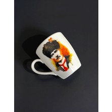 Artistic Quality Dekoratif Mustafa Kemal Atatürk Baskılı 1 Adet Porselen Kupa - Kahve Fincanı