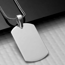 Inure Jewelry Gümüş Asker Plakası Kolye