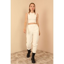 Zuzudan Kadın  Ekru  Pantolon Dört Mevsim