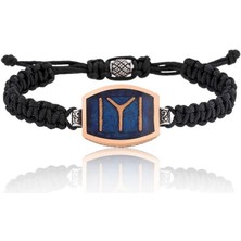 Inure Jewelry Gümüş Kayı Boyu Makrome Erkek Bileklik