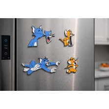 Nana Art Kedi & Fare Temalı Eğlenceli Magnet Seti- 4’ Lü