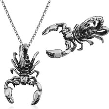 Inure Jewelry Gümüş Akrep Erkek Kolye
