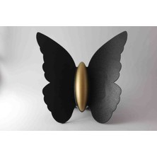 Ledmax Siyah Kasa Dekoratif Elektirikli 6W Kelebek Tasarımlı Aplik