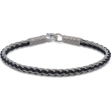 Inure Jewelry Gümüş İkili Örgü Kazaziye Bileklik