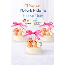 Larina Hediyelik Hediyelik Kız Ikiz Bebek Kokulu Mum Hediyelik –kişiye Özel, Doğum & Mevlüt, Baby Shower – Etiketli + Şeffaf Kutu