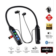 Azurtech Bluetooth Kulaklık Boyun Askılı Aı Music Eq 600 Saat Pil