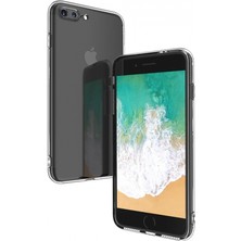 Marsilyan iPhone 8 Plus Kılıf Deluxe 2mm Şeffaf Silikon